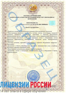 Образец сертификата соответствия (приложение) Чудово Сертификат ISO 27001